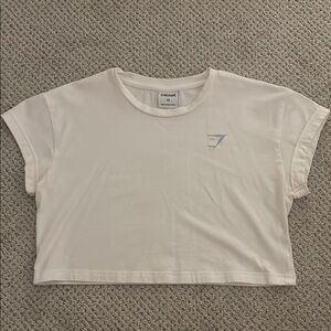 Gymshark White Crop Tee